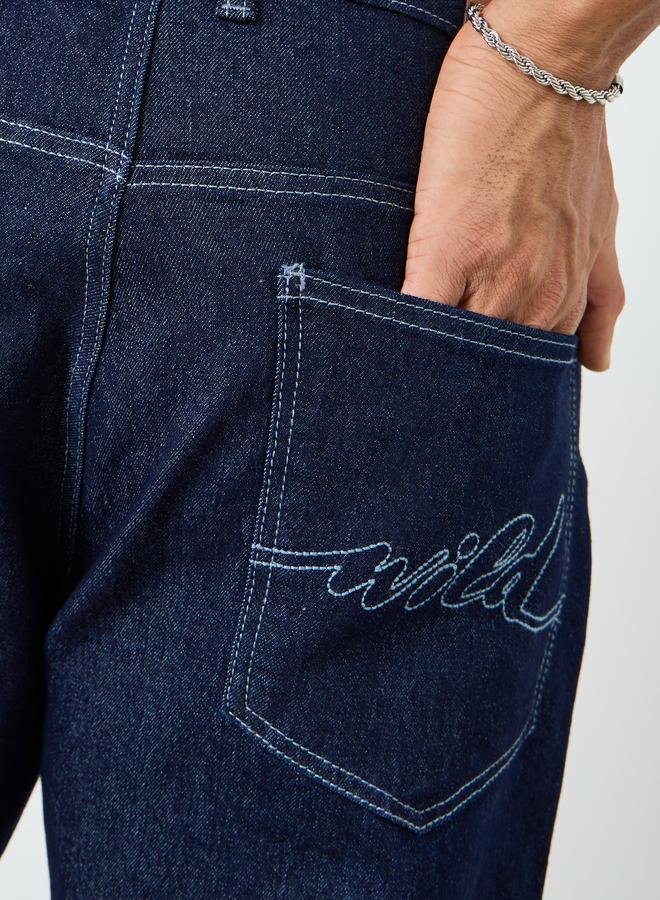 Styli Men Dark Blue Relaxed Fit Jeans - Image 3